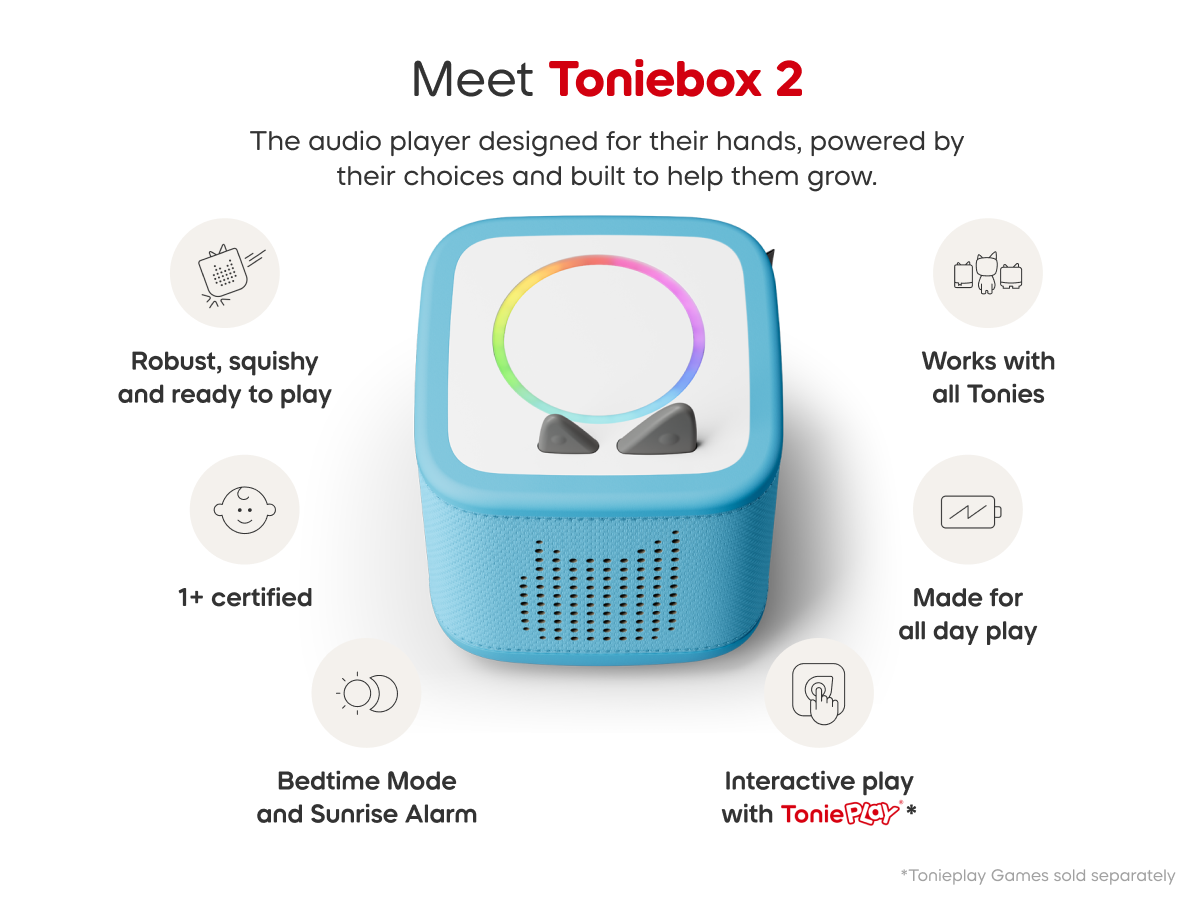 Tonies - Toniebox 2 Облачный синий стартовый набор коробка