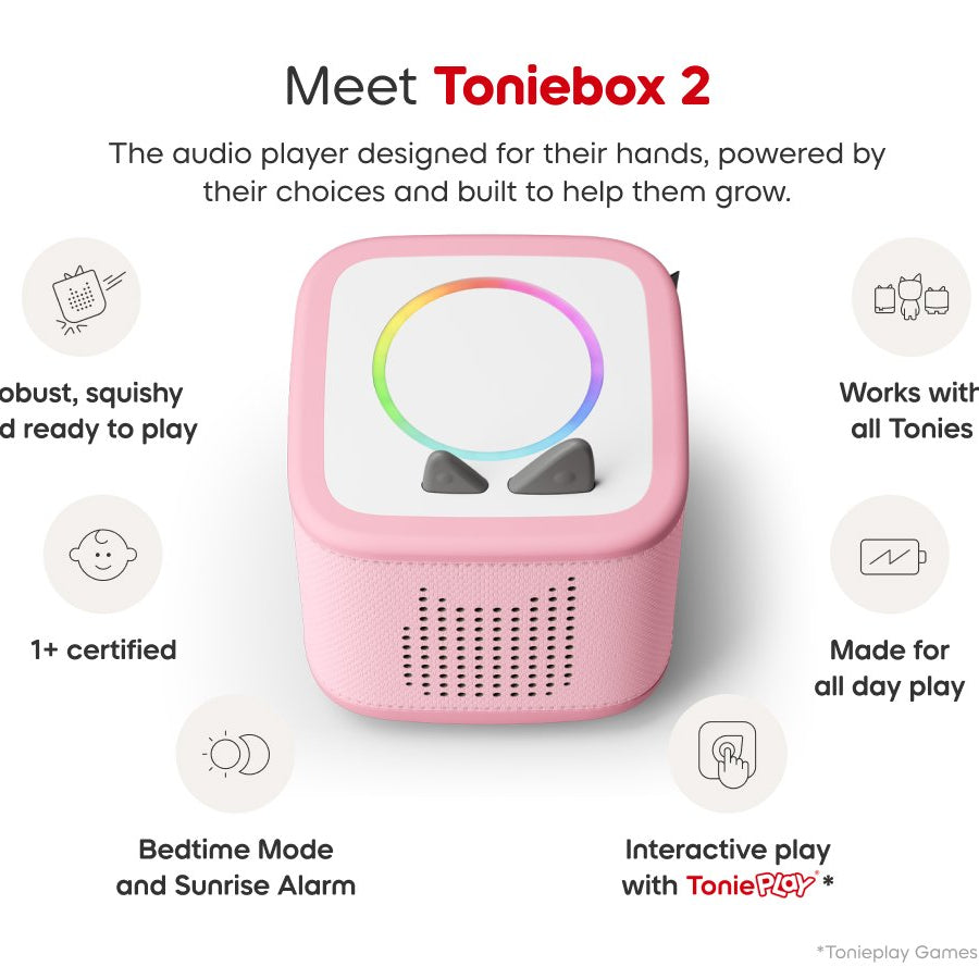 Tonies - Toniebox 2 Набор для начинающих Коробка Облачный Розовый