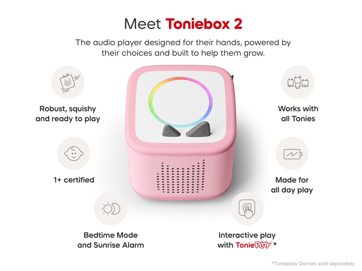 Tonies - Toniebox 2 Набор для начинающих Коробка Облачный Розовый