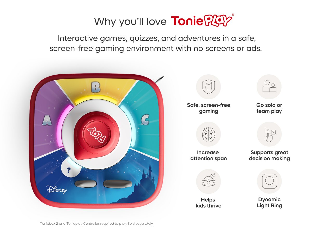 Tonies - Tonieplay Disney Королевство Викторин на английском языке Toniebox 2 Игры