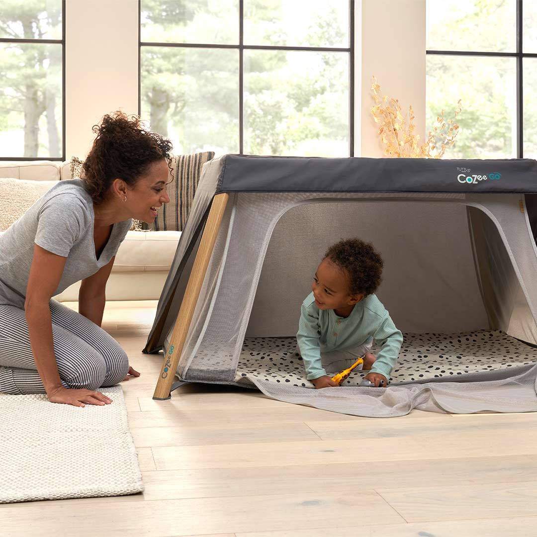 Tutti Bambini Cozee Go Day & Night Bundle - Scandanavian Walnut/Ecru-Cribs-Scandanavian Walnut/Ecru- | Natural Baby Shower