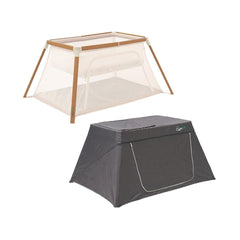 Tutti Bambini Cozee Go Day & Night Bundle - Scandanavian Walnut/Ecru-Cribs-Scandanavian Walnut/Ecru- | Natural Baby Shower