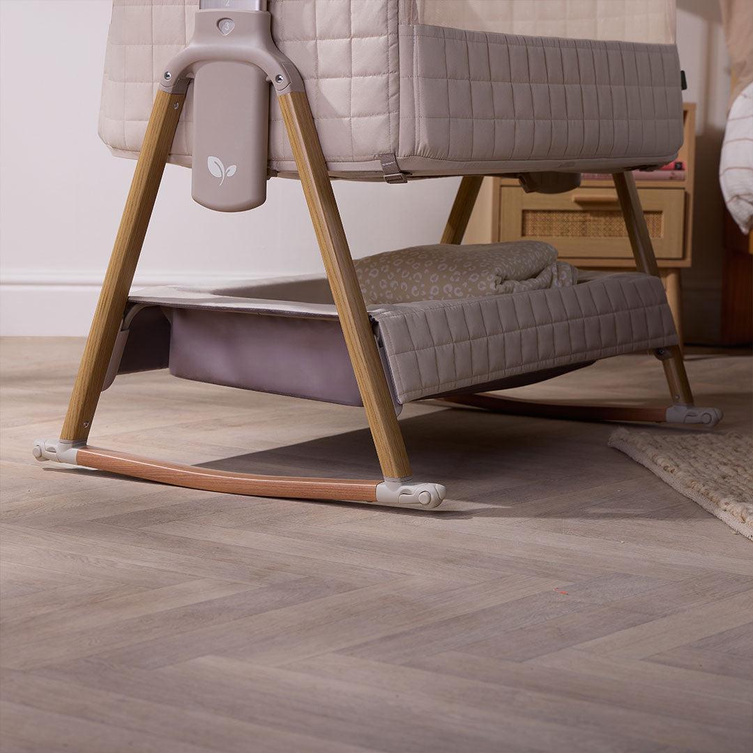 Tutti Bambini Cozee Sense Bedside Crib - Toasted Oak / Sand-Cribs-Toasted Oak / Sand- | Natural Baby Shower