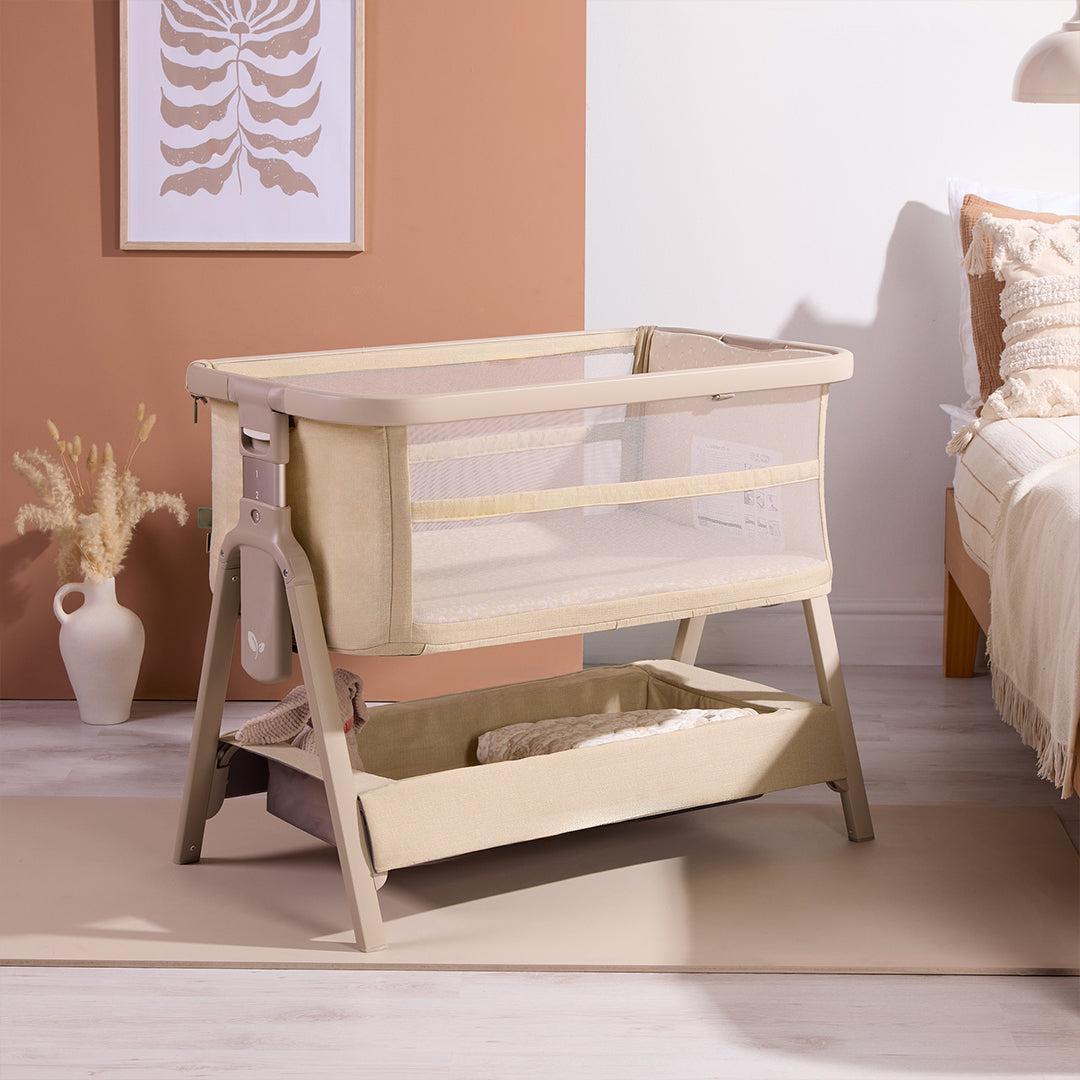Tutti Bambini Cozee Zen Bedside Crib - Sand-Cribs-Sand- | Natural Baby Shower