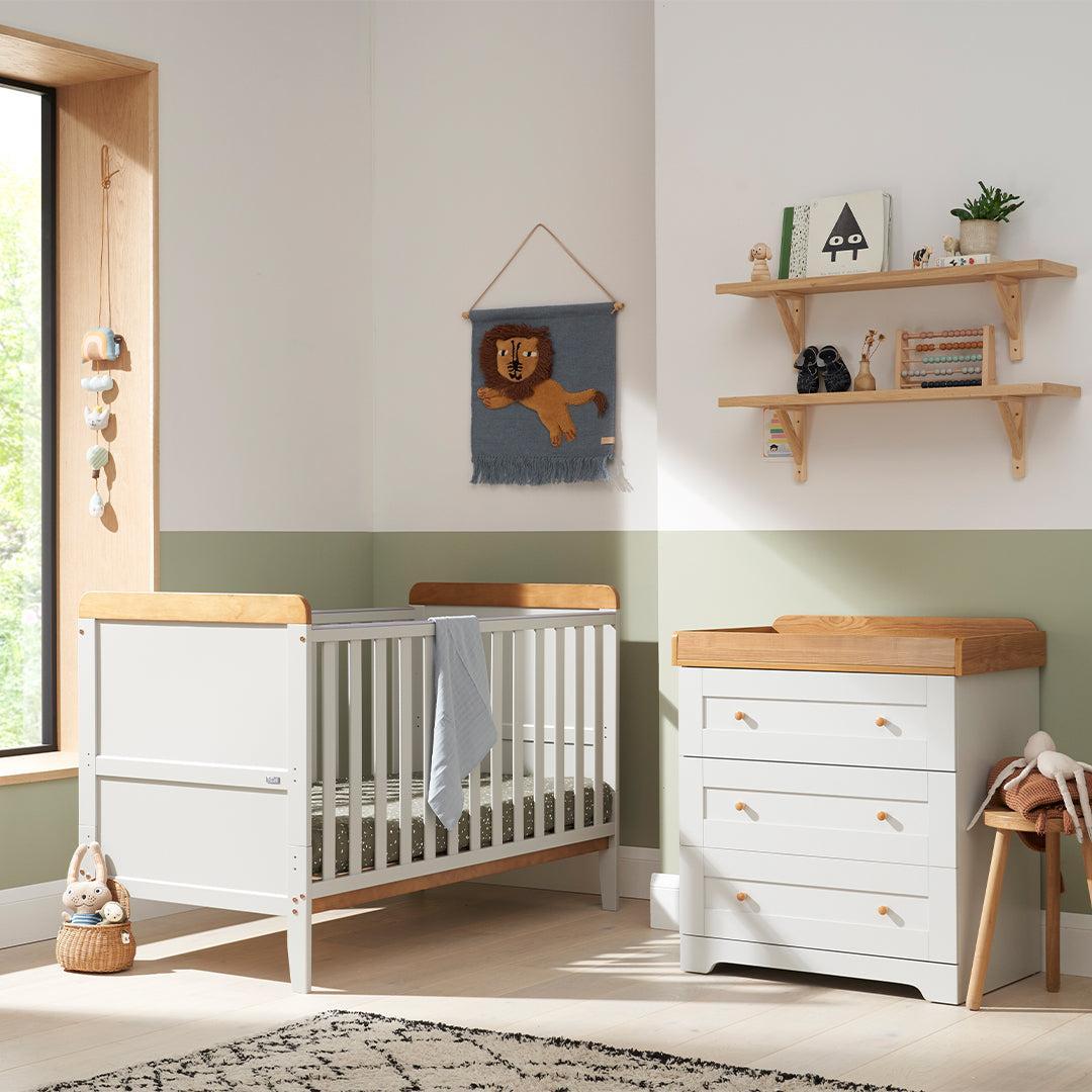 Tutti Bambini Rio 2pc Room Set - Dove Grey/Honey Oak-Nursery Sets-Dove Grey/Honey Oak- | Natural Baby Shower