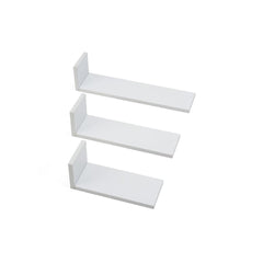 Tutti Bambini Rio Set of Three L-Shaped Wall Shelves - White-Shelves-White- | Natural Baby Shower