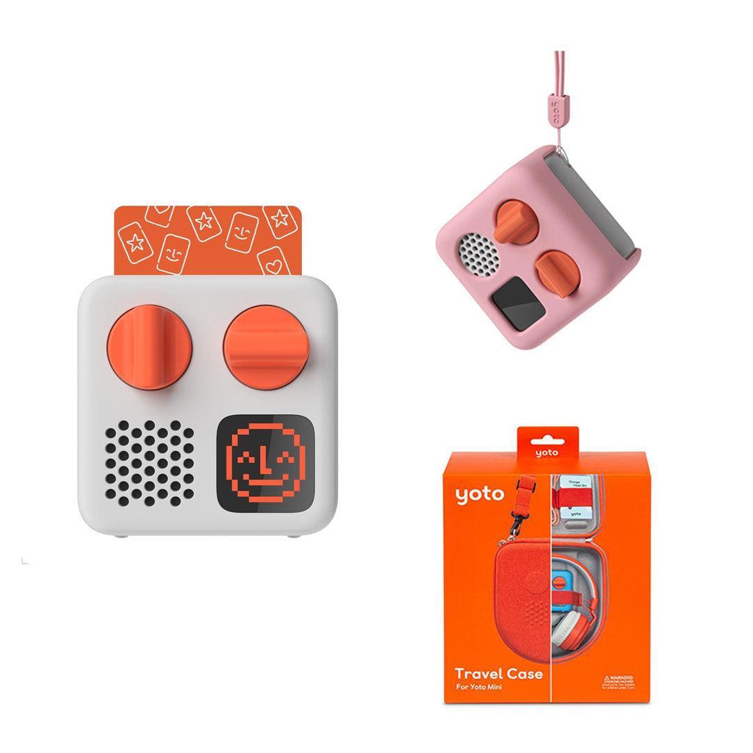 Yoto Mini Player Travel Bundle-Audio Players-Think Pink-No Headphones | Natural Baby Shower